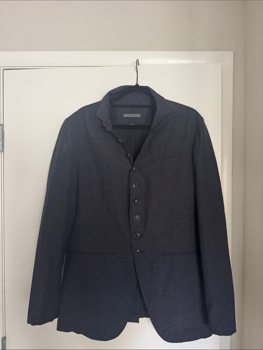 John Varvatos NAVY Single-Breasted Lightweight Jacket